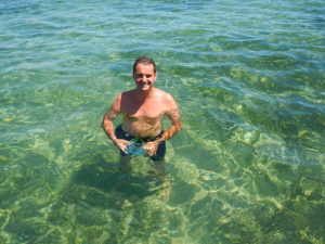 Agua todavía transparente en el Mar Menor. 2013